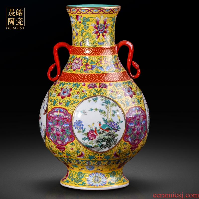 Jingdezhen ceramic vase imitation the qing qianlong imperial palace antique furnishing articles of Chinese style living room decoration gift collection