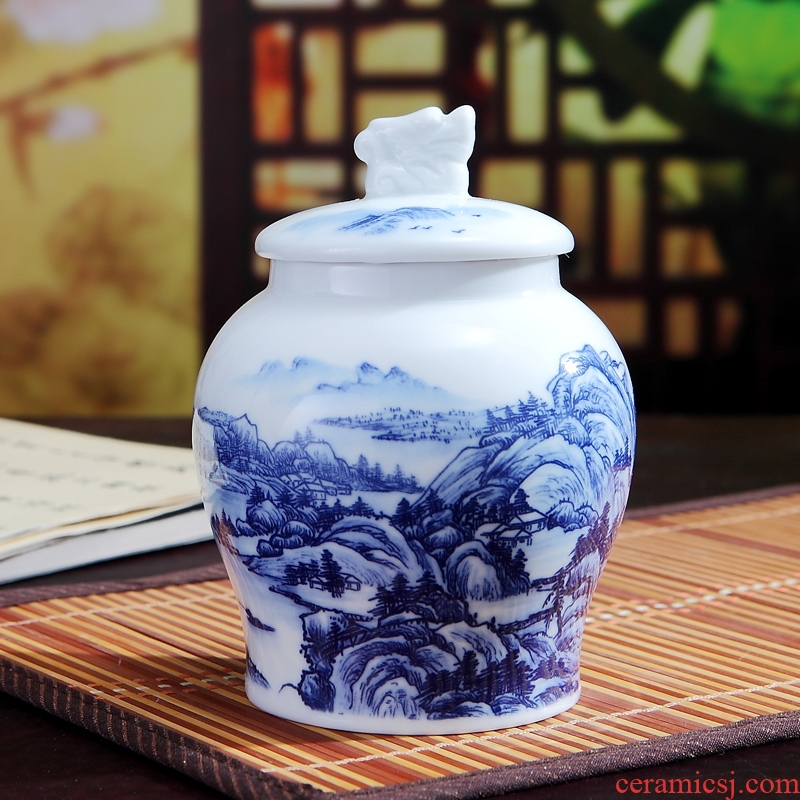 The Product jue ceramic tea storage tanks sugar pot tea products sealed as cans Chinese medicine jar of jingdezhen