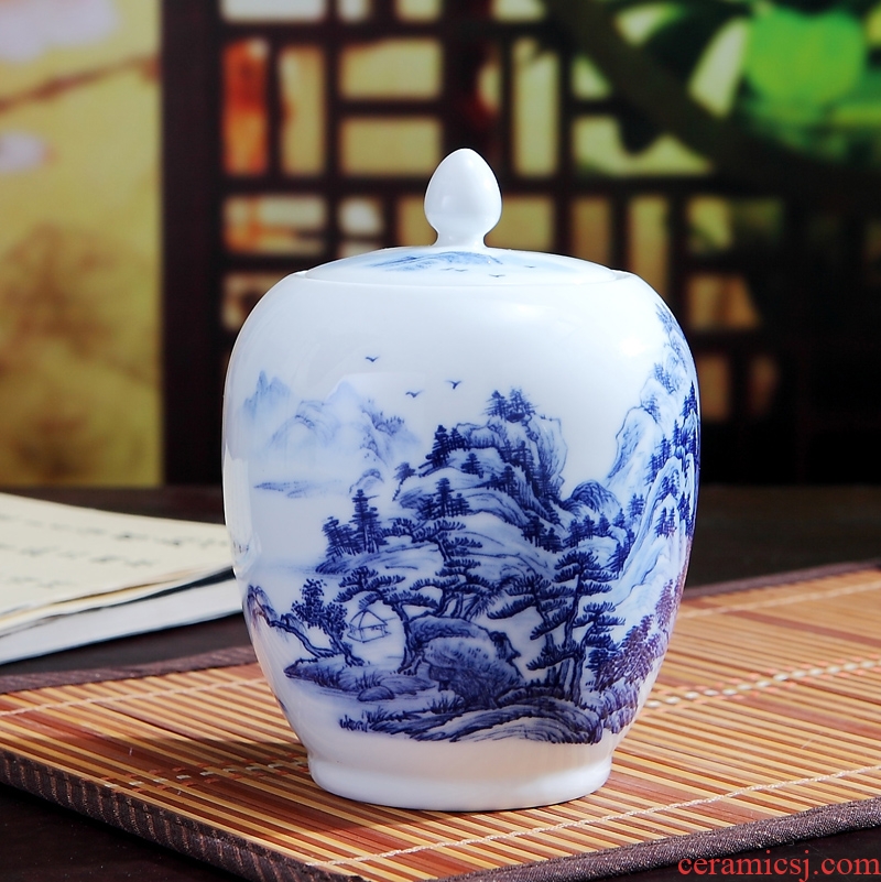 The Product jue jingdezhen ceramic tea pot medium storage tanks candy jar airtight canister to bodhi as cans