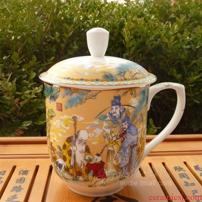 Jade butterfly jingdezhen ipads porcelain ceramic cups water glass office cup and cup/850 ml B153 ShouXian diagram