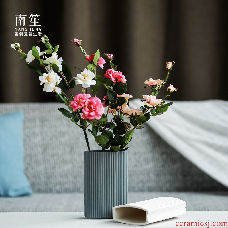 Nan sheng small pure and fresh and contracted lucky bamboo home furnishing articles ceramics floret bottle of dried flowers flower arrangement creative living room decoration