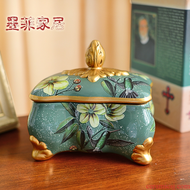 Europe type restoring ancient ways of creative furnishing articles of ceramic jewelry box candy jar American sitting room tea table wine soft adornment ornament