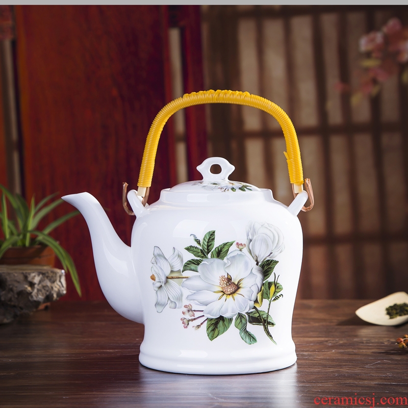 Jingdezhen ceramic teapot large capacity cool household girder kettle pot of high - temperature ceramic pot