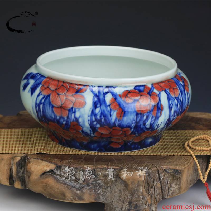 And auspicious jing DE collection jingdezhen ceramic tea set manually kung fu tea taking with zero tea glair big water washing