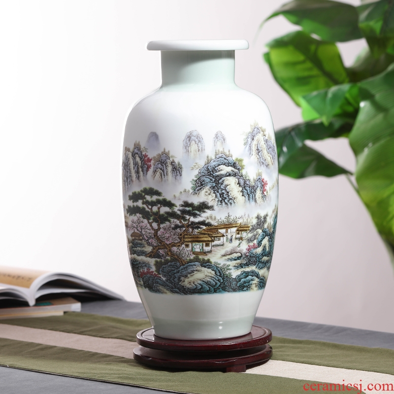 Porcelain of jingdezhen ceramic vase furnishing articles Porcelain flower arranging flower implement Chinese style living room decoration decoration TV ark