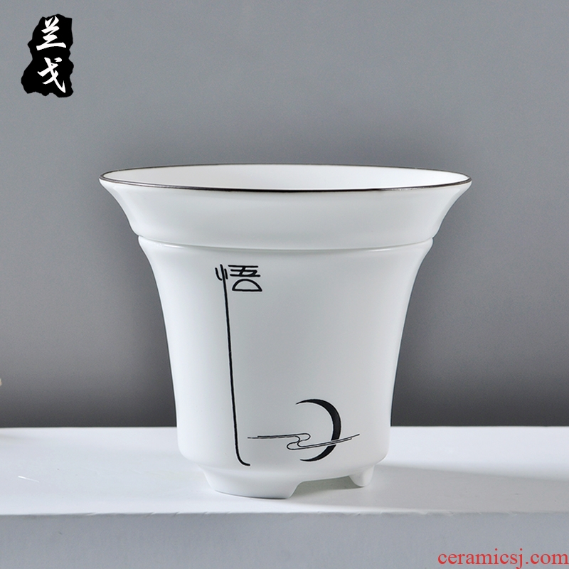 Having suet white porcelain tea set up ceramic) kung fu tea tea accessories filtration tea strainer