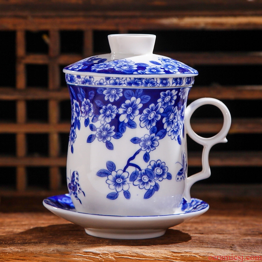 Jingdezhen porcelain teacup recent ceramic water filter cup tea cups office cup gift mugs