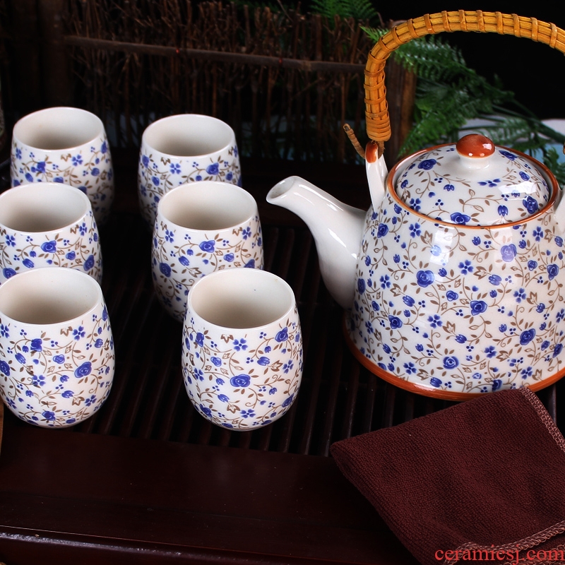 Jue ceramic tea set tea service of a complete set of 7 first girder tea set the teapot teacup