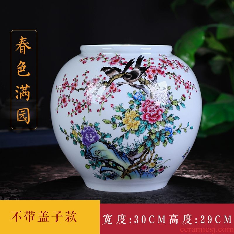 Jingdezhen ceramics vase flowerpot flower classical Chinese style living room home TV ark adornment ornament