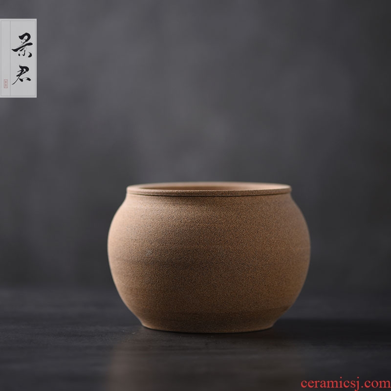 JingJun variable glaze checking coarse pottery tea to wash to the Japanese style always doing mercifully bowl of tea in hot water bucket