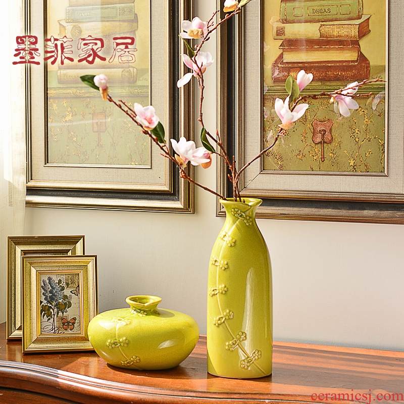 Furnishing articles of the new Chinese style household act the role ofing is tasted creative ceramic zen living room TV cabinet table wine porch decoration vase
