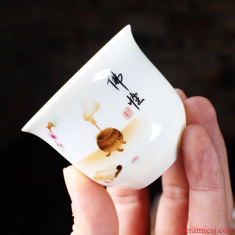 Jingdezhen ceramic tea set six cups a glass sample tea cup