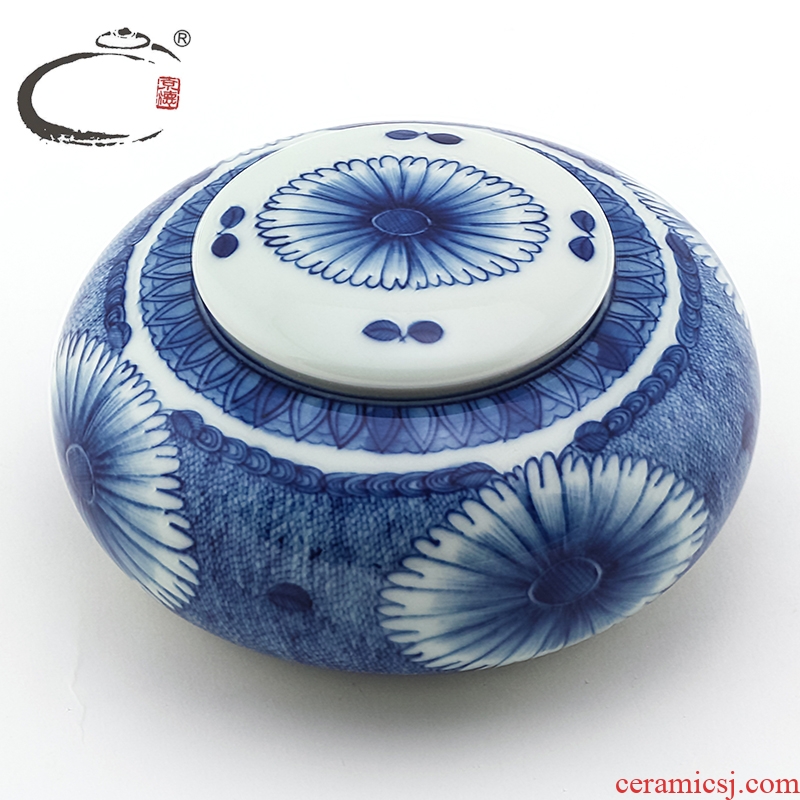 Large POTS and auspicious caddy fixings jingdezhen ceramics seal pot 1 catty of blue and white porcelain tea tins
