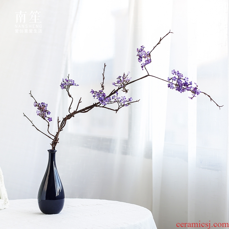 Nan sheng small pure and fresh household act the role ofing is tasted blue ceramic vase simulation furnishing articles table sitting room adornment ornament