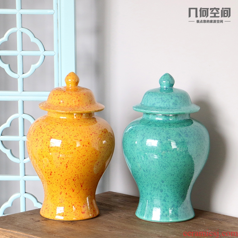 Creative high temperature ceramic jingdezhen variable glaze furnishing articles vases, flower implement general pot home decoration arts and crafts