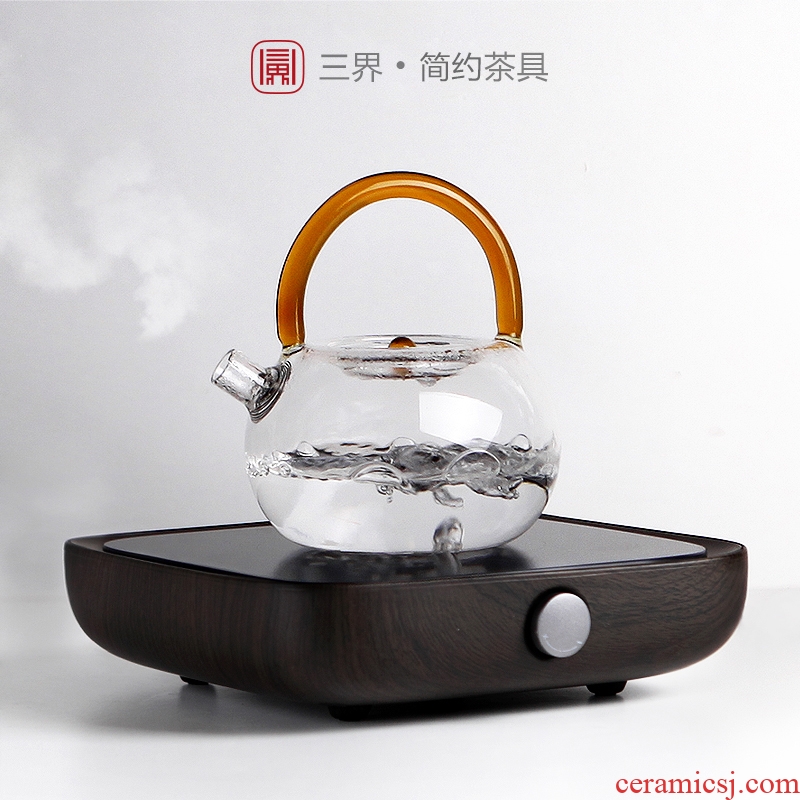 Zhe life TaoLu permeating the contracted electricity boiling tea ware glass teapot tea stove household pot of boiling water to girder electric heating furnace