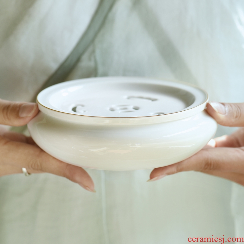 Sweet white jingdezhen ceramic pot by pot dry terms plate of a pot of tray of dry mercifully tea tray compote tea tray