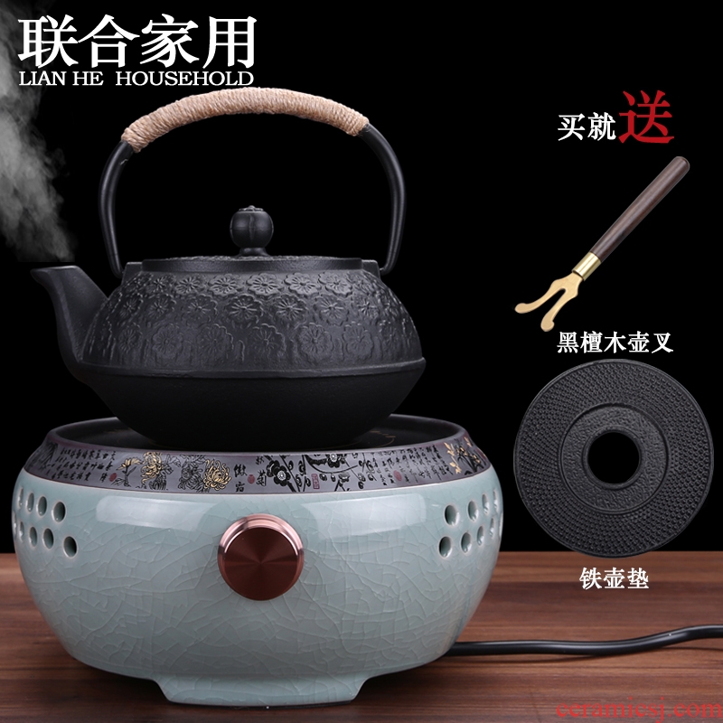 Combined household ceramics TaoLu tea stove without coating iron pot of cast iron teapot boiled tea water boiler suits for