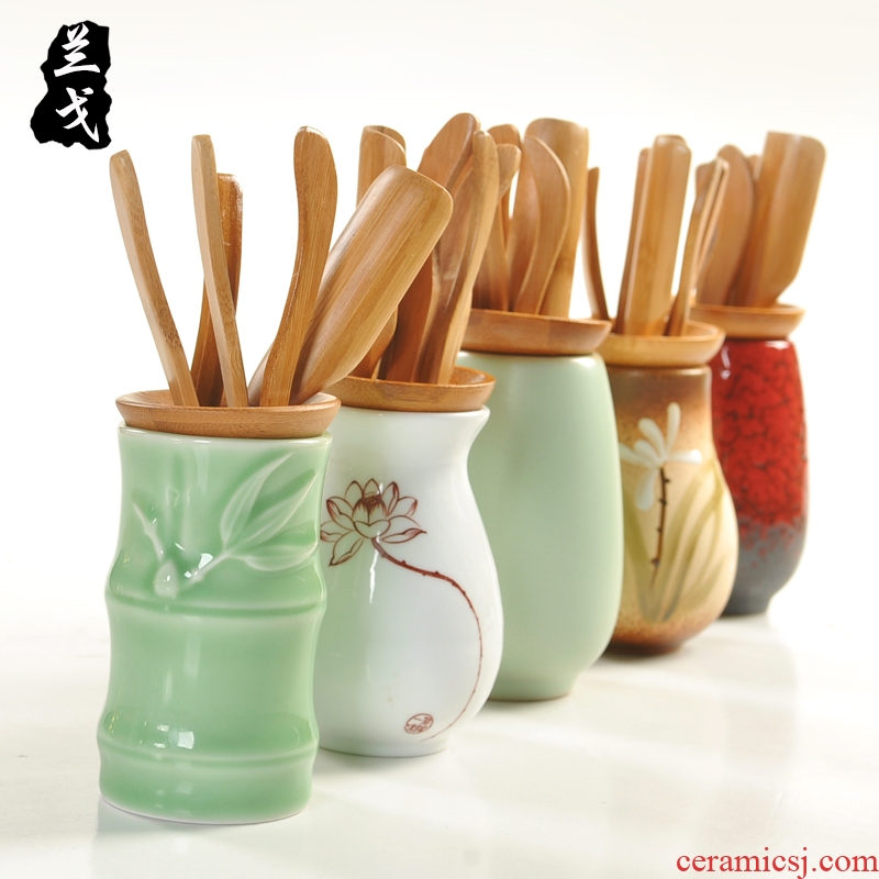 Having six gentleman ceramic tea bamboo parts up hand - made celadon your up porcelain tea 6 gentleman