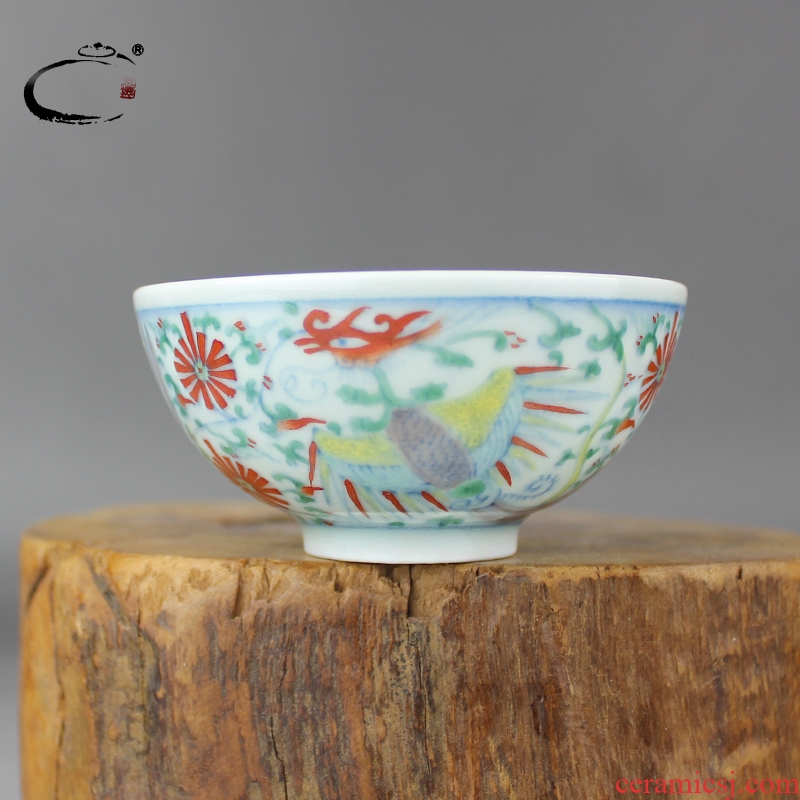 And auspicious Beijing 's treasure all hand pull embryo sample tea cup collection kung fu tea cups jingdezhen bucket color cups of tea cups