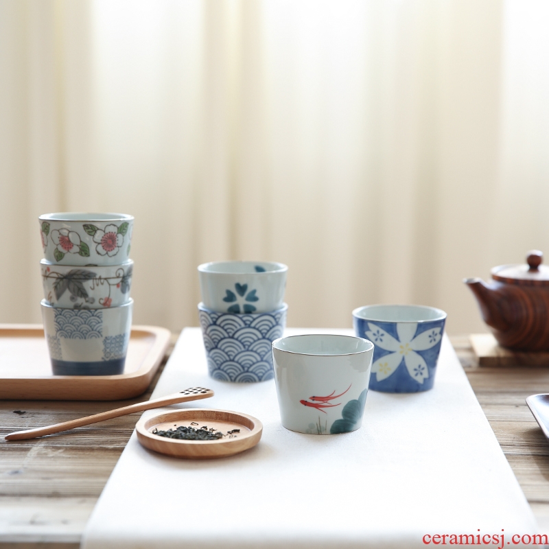 Island house in ancient Japanese teacup ceramic keller cup noggin single master cup sample tea cup kung fu tea cups