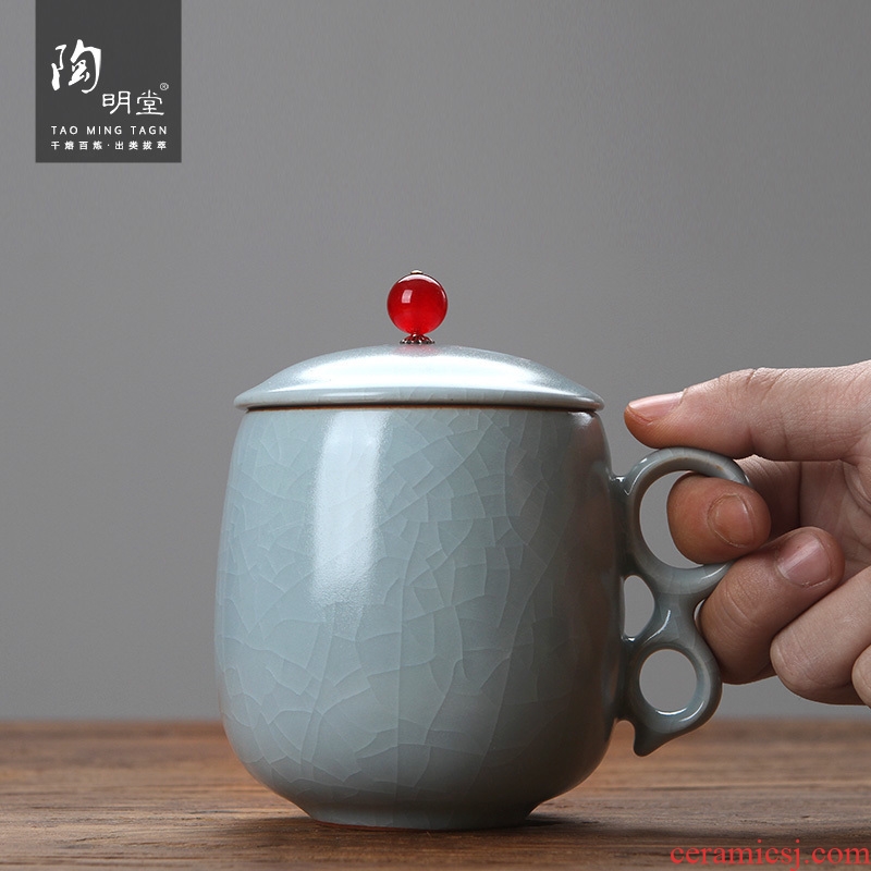 TaoMingTang five ancient jun porcelain cups individual cup sample tea cup ice crack type up up your up up with single CPU
