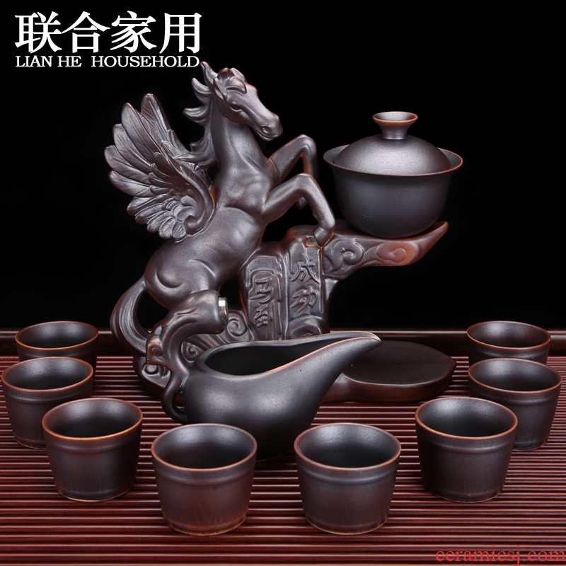 To be household lazy people make tea all semi - automatic kung fu tea set ceramics creative rushed the teapot tea