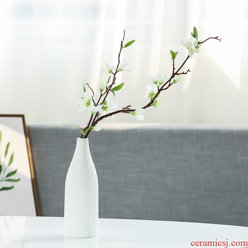 Nan sheng mesa of I and contracted sitting room place adornment simulation flower, dried flower ceramic vase household act the role ofing is tasted