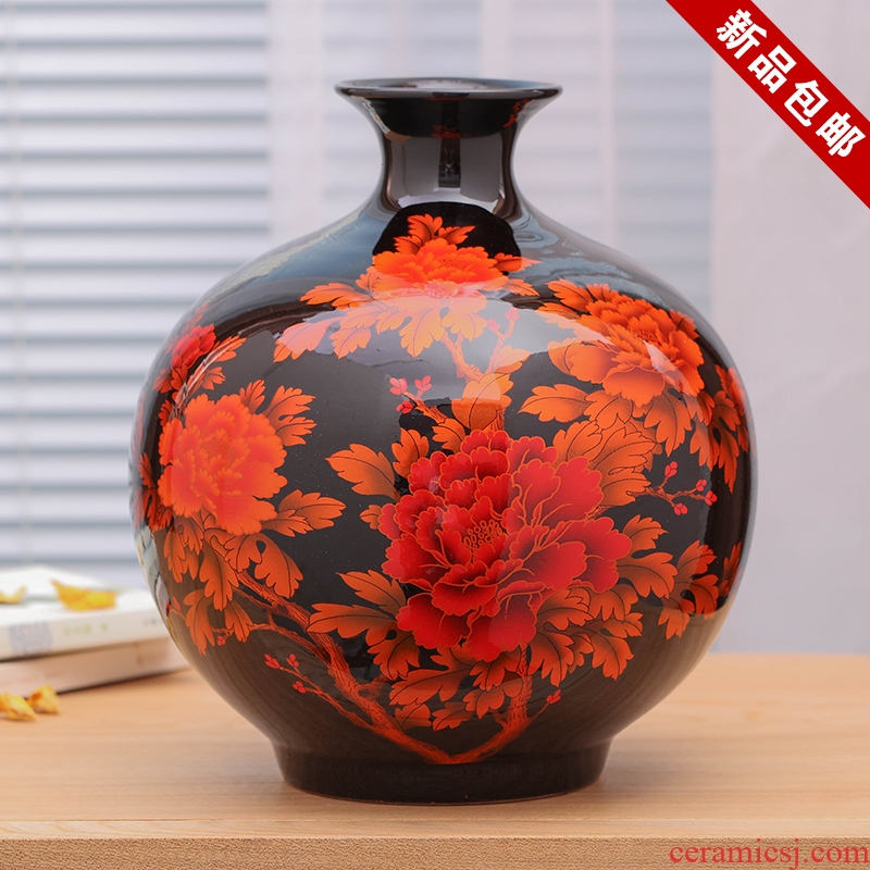 Jingdezhen ceramics glaze crystal vases, flower arrangement in modern Chinese style is contracted home sitting room adornment handicraft furnishing articles