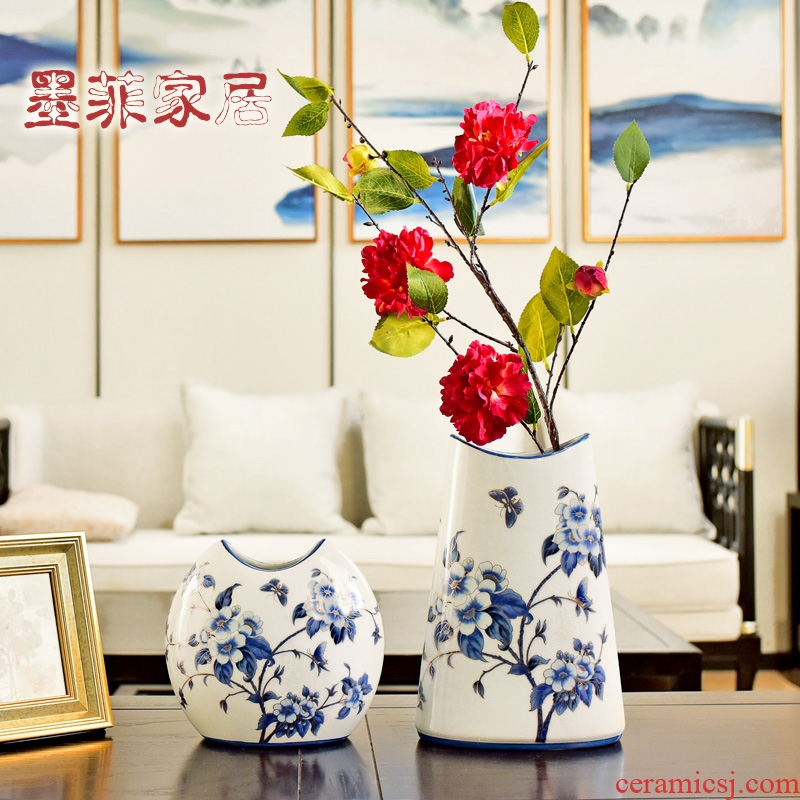 New Chinese style furnishing articles household act the role ofing is tasted classical jingdezhen ceramic vase wine porch TV ark, sitting room adornment