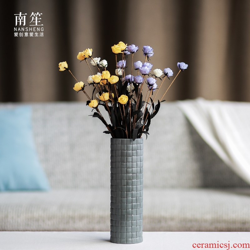 South sheng I and contracted ceramic vase simulation flowers, dried flowers, household act the role ofing is tasted mesa place flower art flower arranging