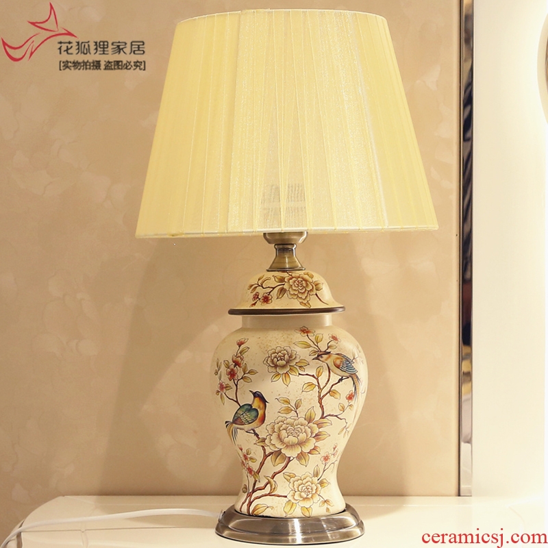 American rural idyll lamp creative Europe type restoring ancient ways the sitting room is the study of bedroom the head of a bed ceramic decoration lamp