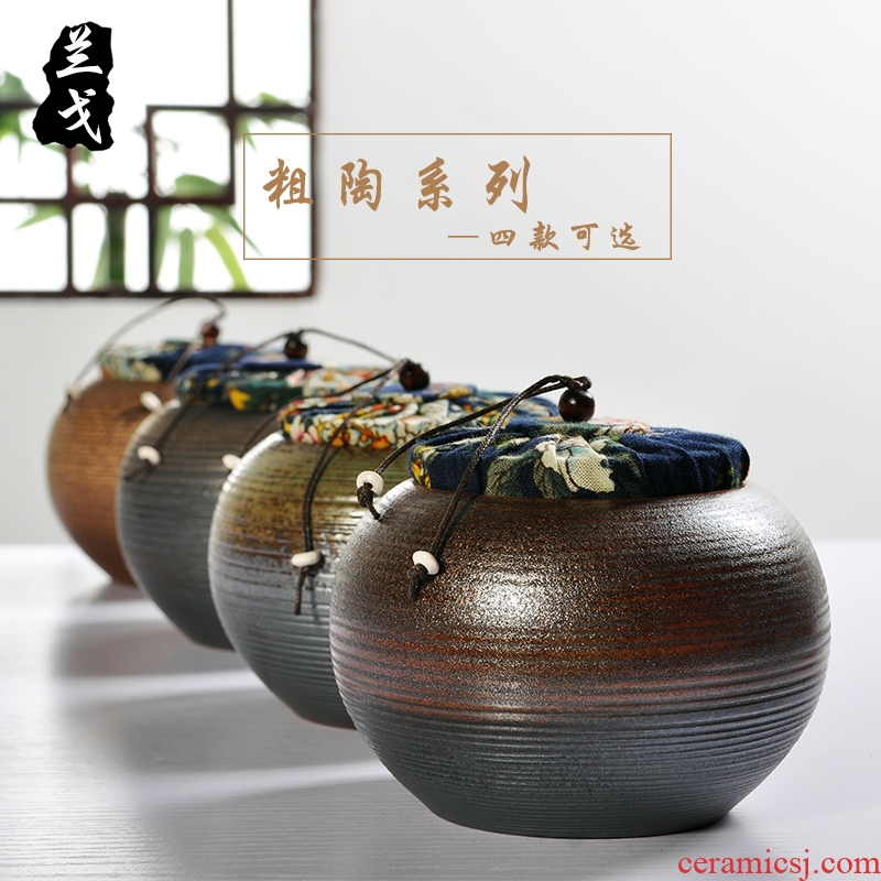 Having coarse pottery tea pot size warehouse pu 'er tea pot pottery ceramic tea set dry seal storage POTS