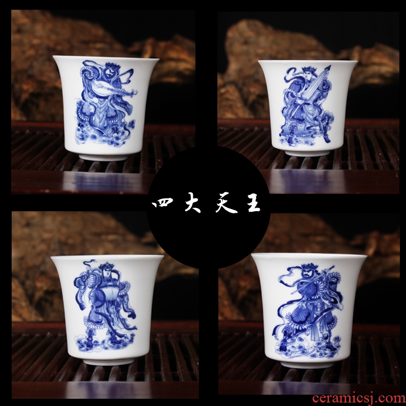 Quality jue jingdezhen blue and white in the high white glaze Quality sample tea cup cup cup koubei ceramic cup