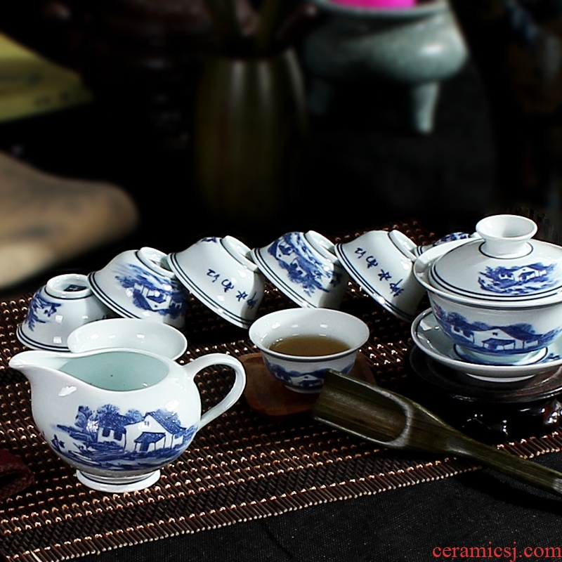 The Product jue jingdezhen ceramic tea set reasonable Product manual tureen tea cup cup