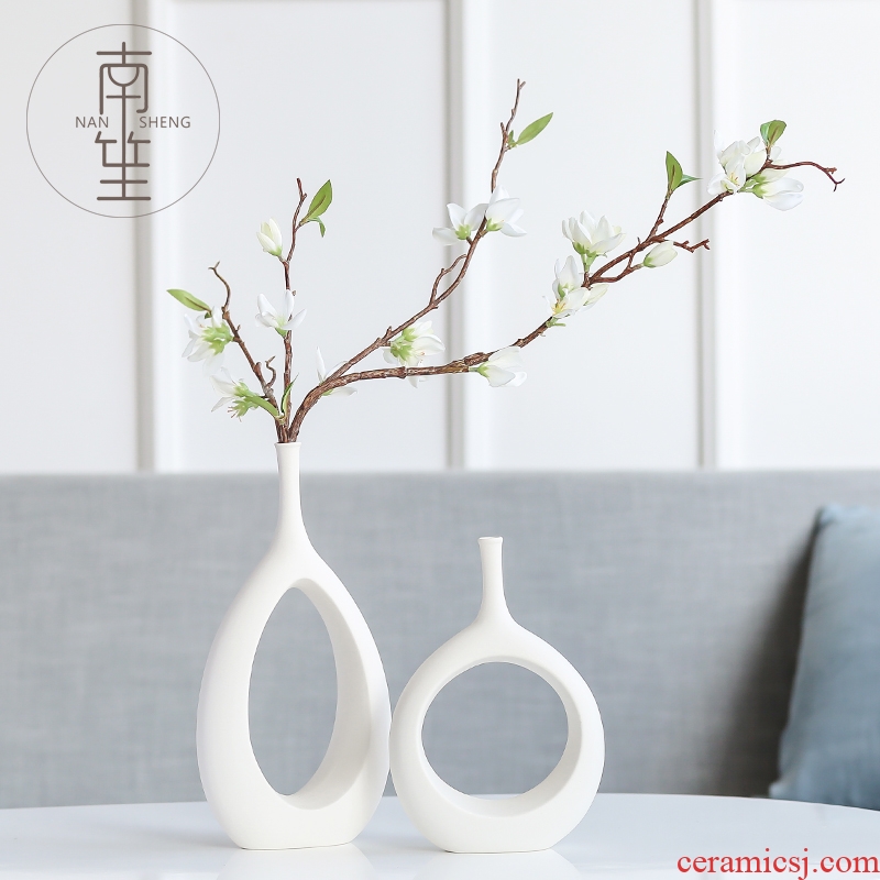Nan sheng household act the role ofing is tasted ceramic vases, dried flower simulation TV ark, furnishing articles I and contracted sitting room adornment