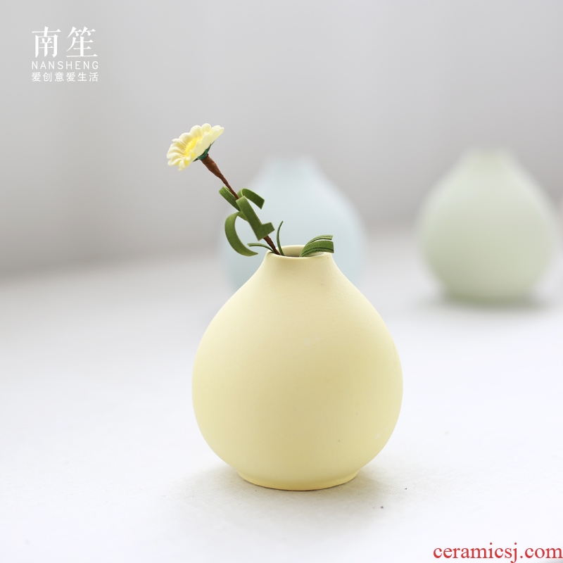 Nan sheng small pure and fresh and simple hydroponic furnishing articles colorful ceramics floret bottle of dried flowers flower arrangement creative living room decoration