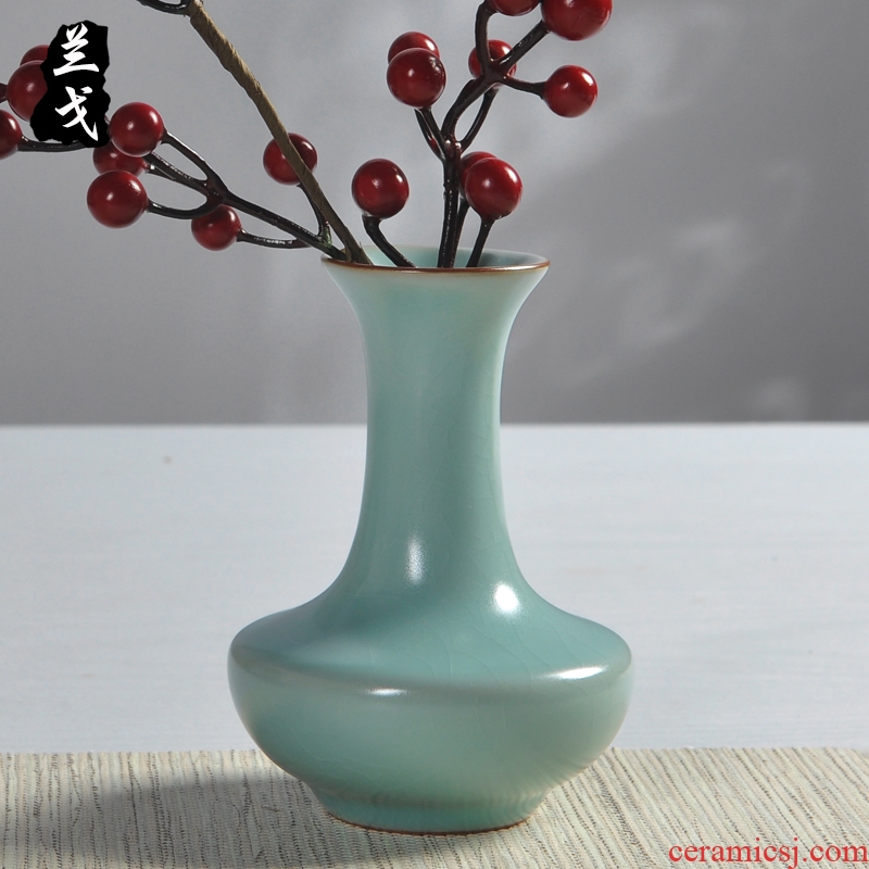 Having your up vase piece flower porcelain flower desktop furnishing articles tea accessories ceramic tea set tea tray
