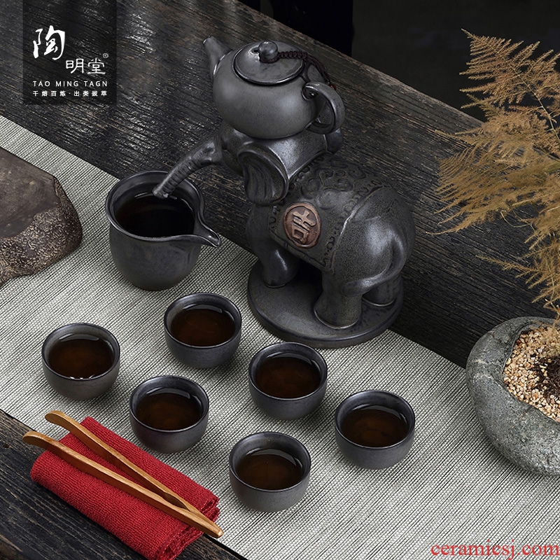 Luck, lazy TaoMingTang kung fu tea set automatically restore ancient ways suit household tea teapot teacup set