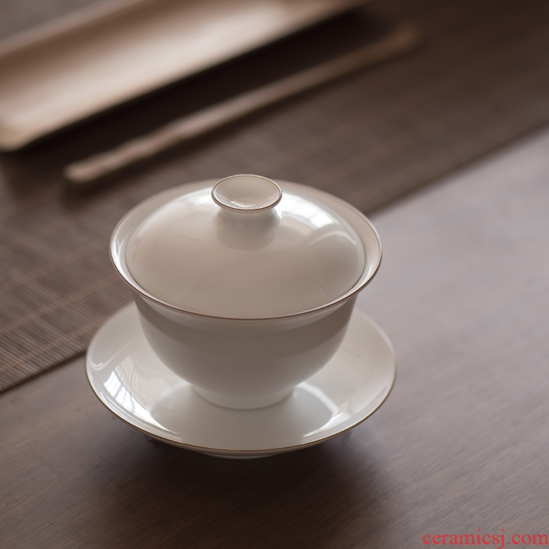Sweet JingJun jingdezhen ceramics craft ceramics from three to tureen kung fu tea tea cup tea bowl