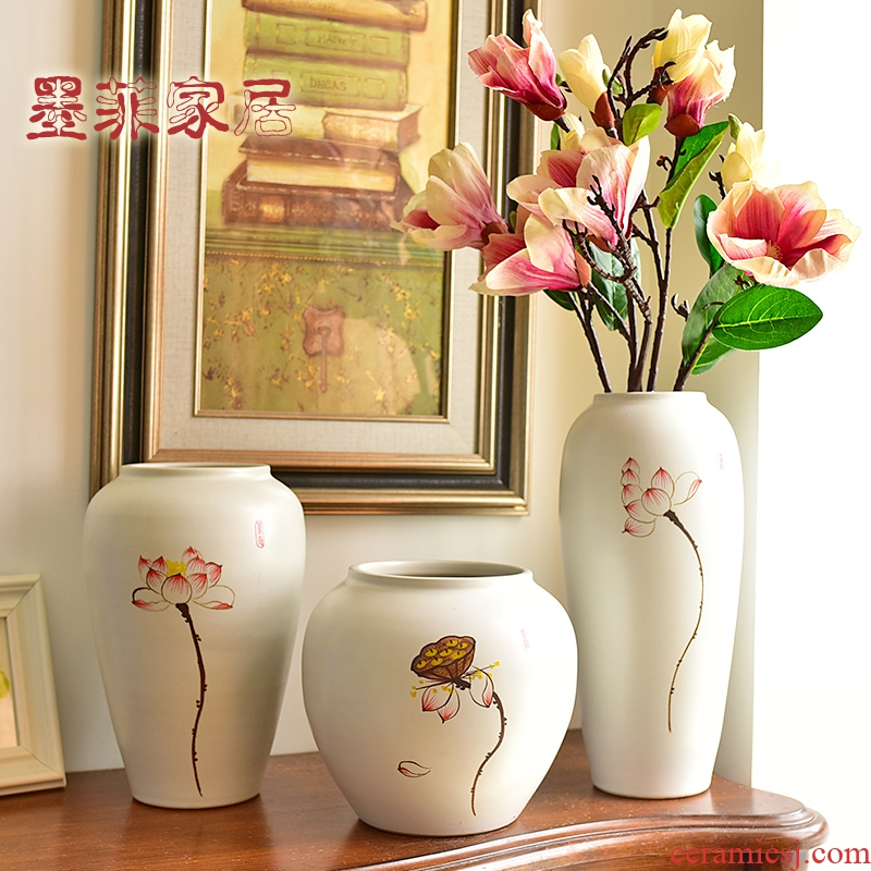 Jingdezhen modern new Chinese style ceramic vases, flower arranging TV ark, wine furnishing articles, the sitting room porch decoration decoration