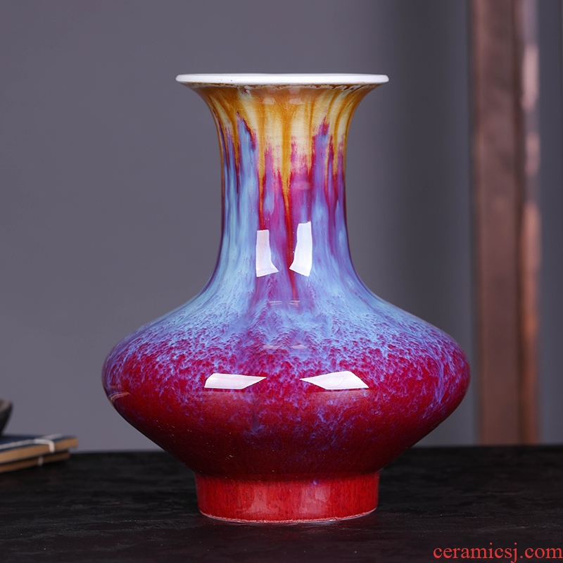 Jingdezhen ceramics vase antique ruby red porcelain up furnishing articles adornment that occupy the home sitting room porch decoration