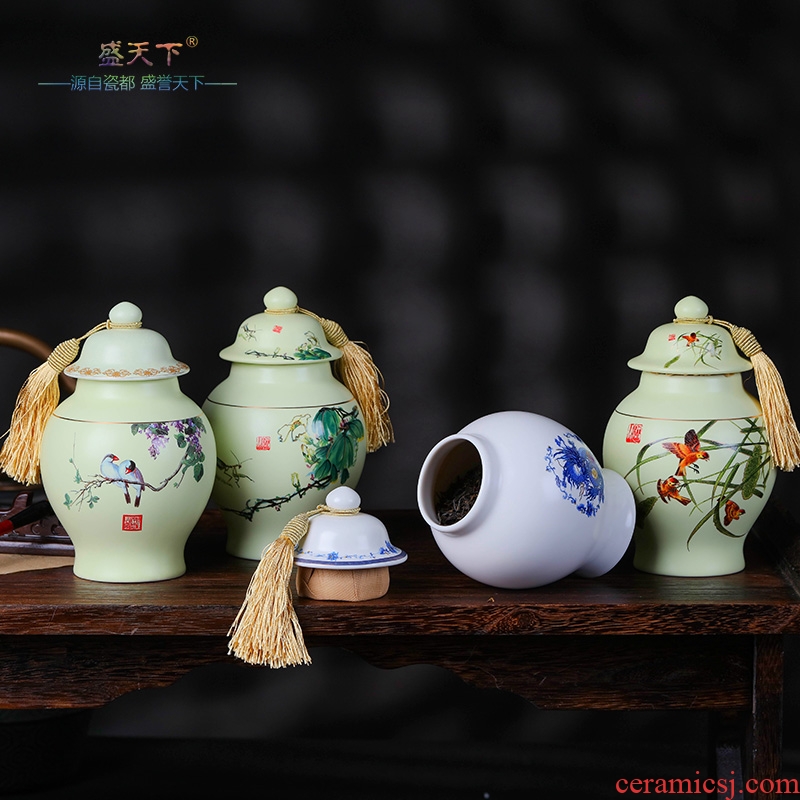 Hold the general ceramic seal tea pot tea accessories storage tanks store receives tea pot of tea