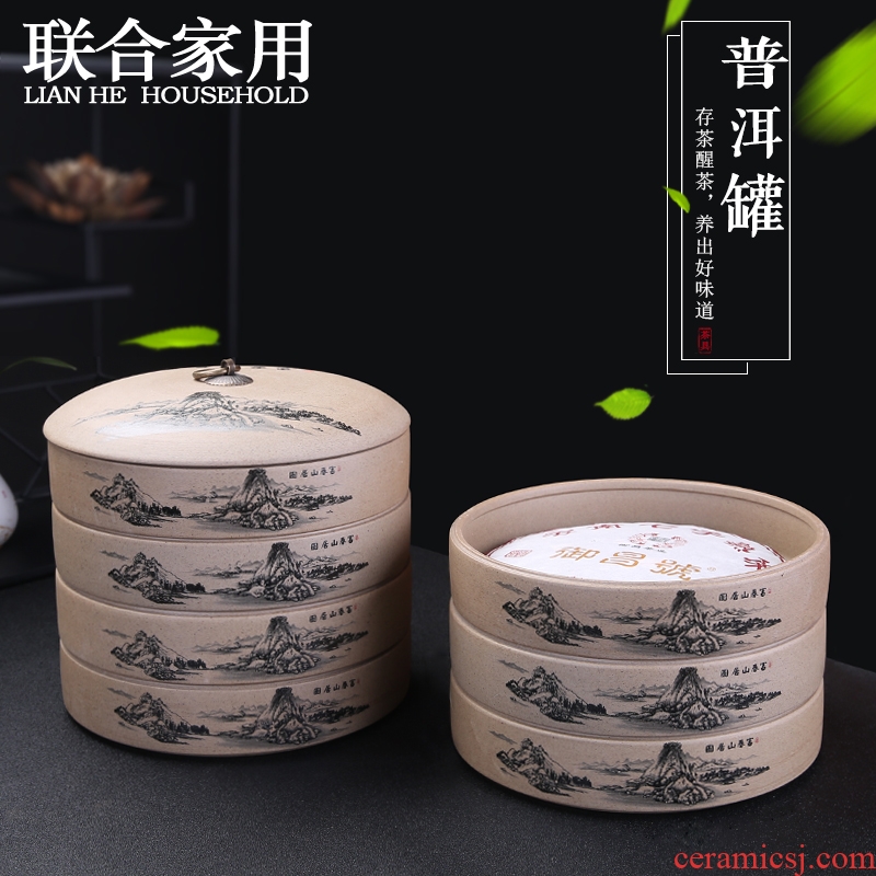 Pu - erh tea caddy fixings to be household ceramics is increasing in number seven loaves tank storage store tea urn wake POTS of tea box tea bucket
