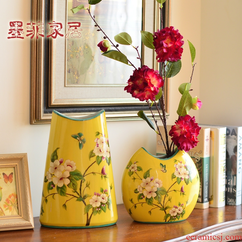 New Chinese style ceramic vase furnishing articles American living room TV cabinet example room wine home decoration decoration arranging flowers