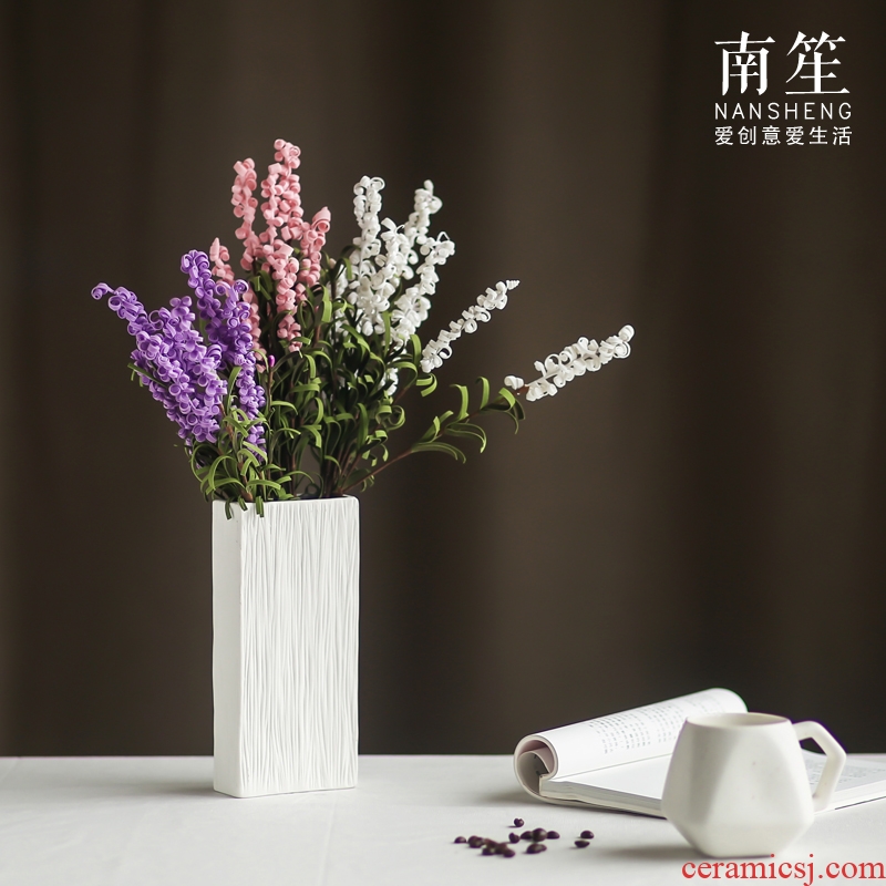 Nan sheng I and contracted household act the role ofing is tasted simulation flowers, dried flowers, fake flower flower ceramic vase furnishing articles Taiwan crispy noodles