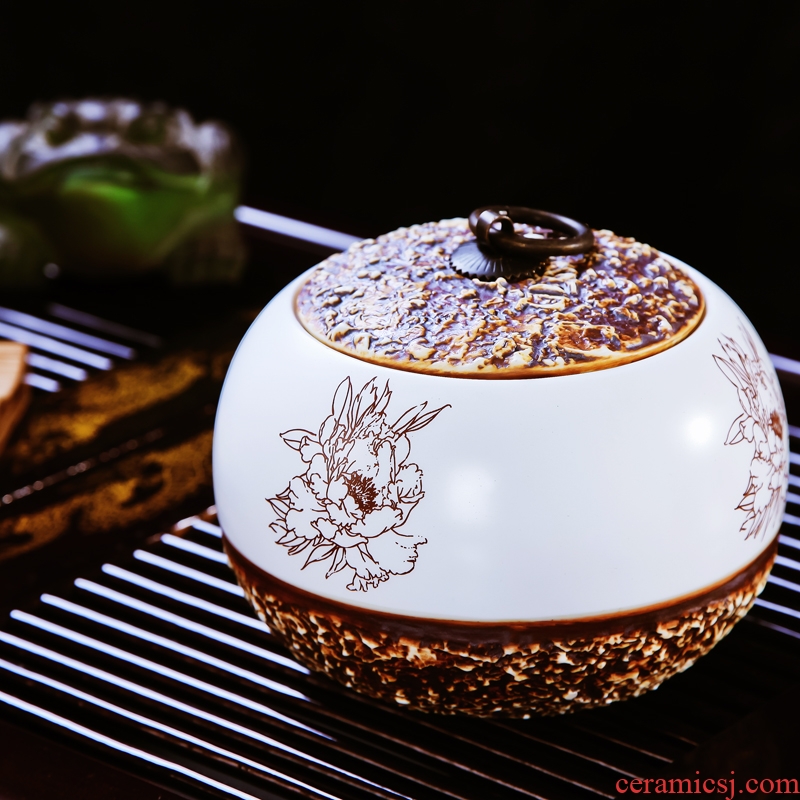 The Product jue jingdezhen ceramic tea pot storage tanks seal pot sugar pot large caddy fixings east of rhyme