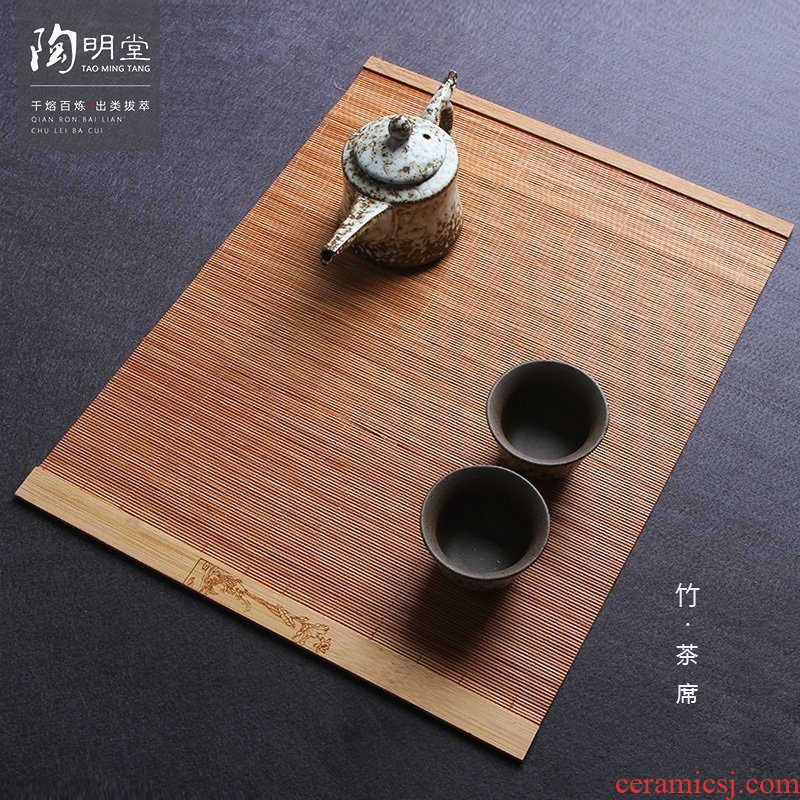TaoMingTang kung fu tea accessories waterproof mat bamboo kunfu tea tea tea Japanese zen dry tea MATS