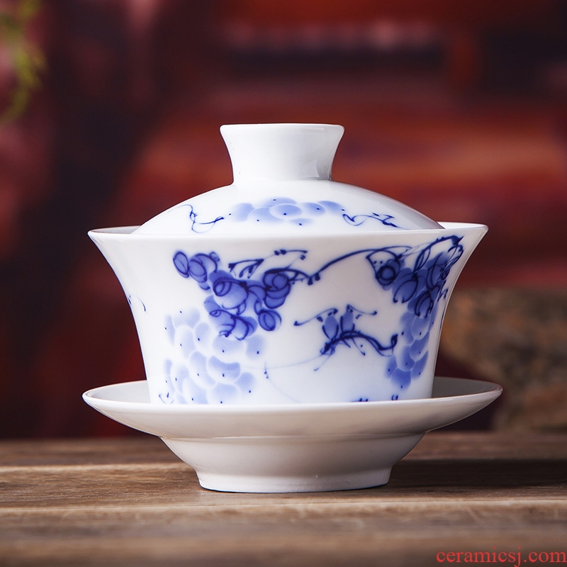 Jingdezhen porcelain tureen large blue and white tureen three tureen tea cups to bowl bowl with sweet tea cups