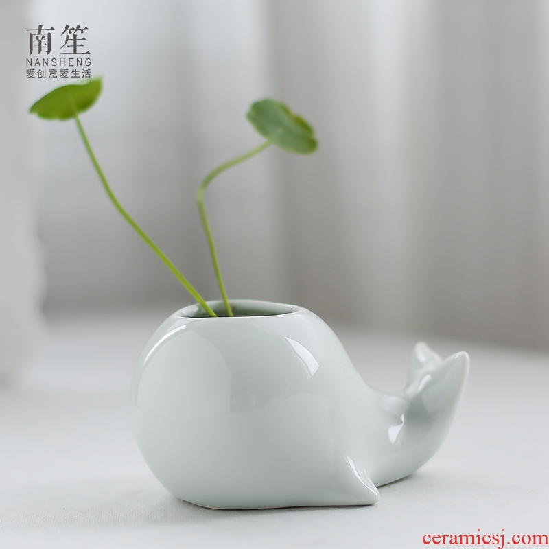 Nan sheng small pure and fresh and contracted hydroponic furnishing articles table ceramic floret bottle of dried flowers flower arrangement creative living room decoration